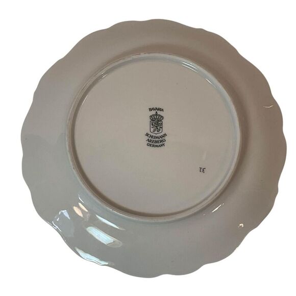 SCHUMANN Arzberg Bavaria Bird Plates Gold Rimmed American Goldfinch 8” Vintage - Picture 11 of 11